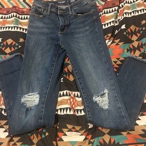Old Navy Blue Skinny Jeans with Distressed Details